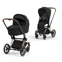 Cybex Детская коляска Priam IV Rosegold 2 в 1 + спальный блок Lux Carry Cot