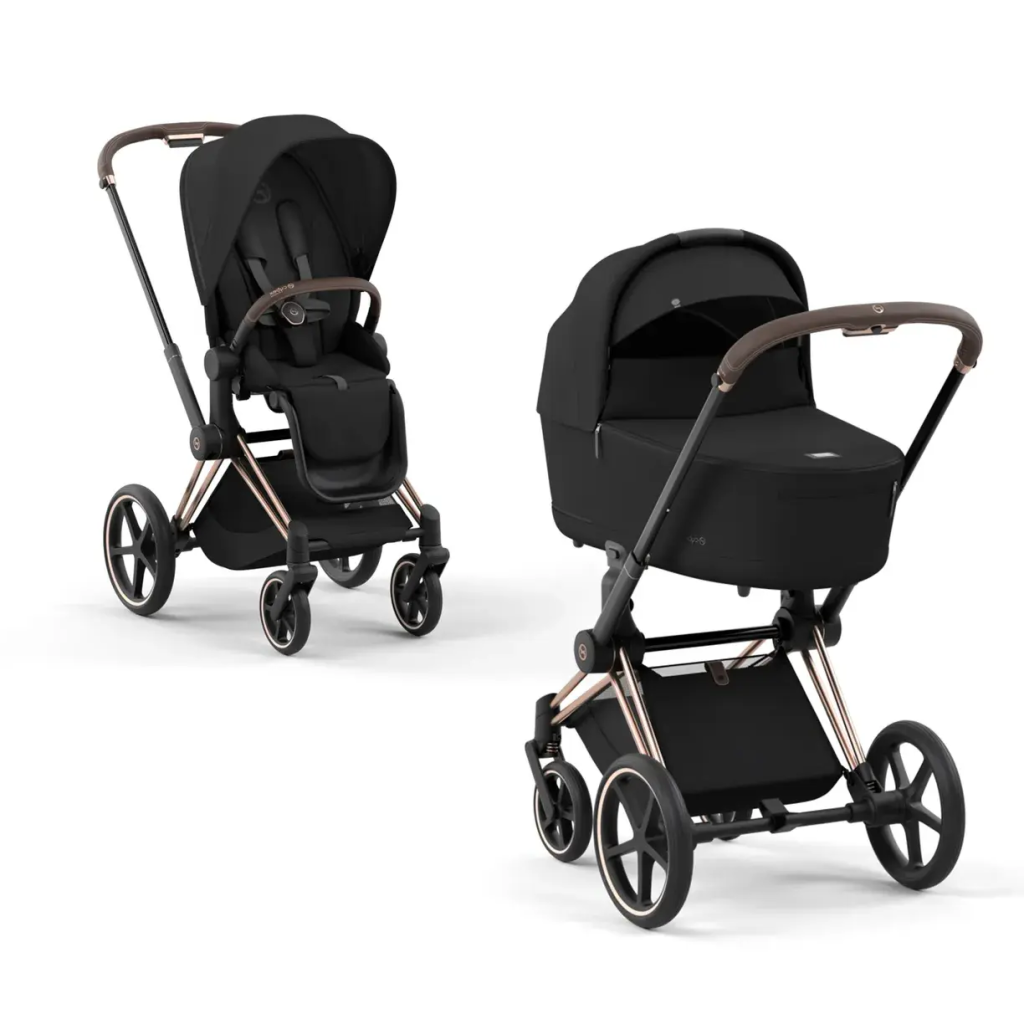 Cybex Детская коляска Priam IV Rosegold 2 в 1 + спальный блок Lux Carry Cot