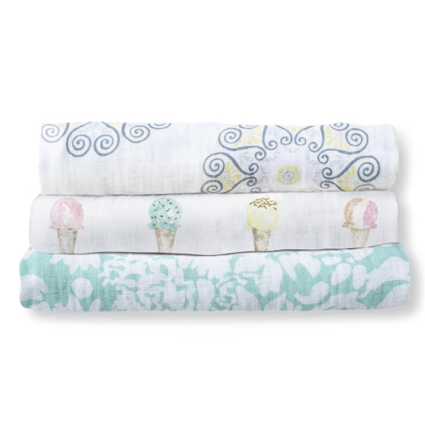 SwaddleDesigns Набор пеленок маркизет SwaddleLite - Summer Fun