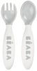 Beaba Эргономические вилка+ложка SET OF 2 2ND AGE FORK + - Grey