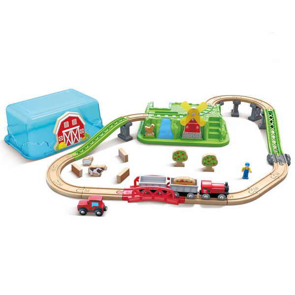 Hape Игровой набор Железная дорога, сельский поезд