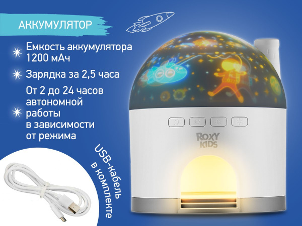 Roxy Kids Ночник-проектор Снежный домик 