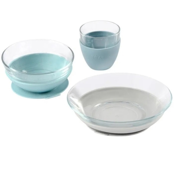Beaba Набор стеклянной посуды для детей COFFRET REPAS VERRE - Jungle