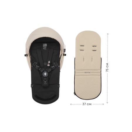 Stokke YOYO³ 2 в 1 White/Bonpoint с мягкой люлькой для новорождённого