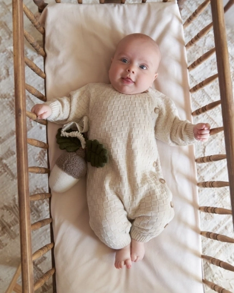 Loomknits Комбинезон детский из шерсти мериноса Кремовый