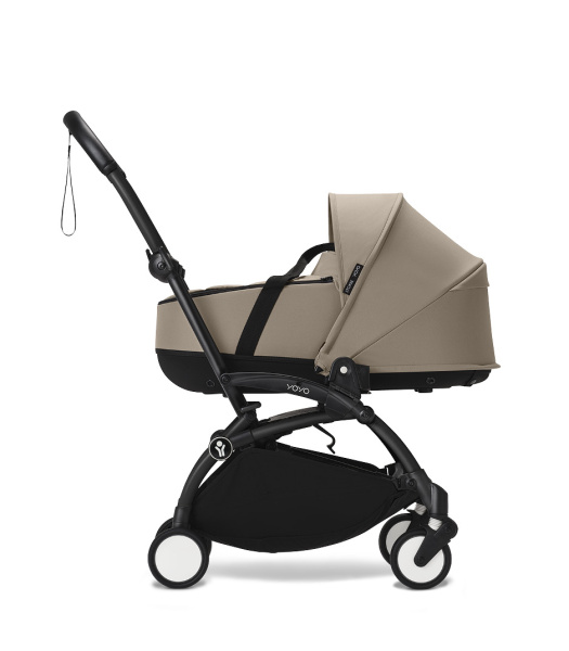 Stokke YOYO³ коляска универсальная 2 в 1 с каркасной люлькой Bassinet Black/Taupe