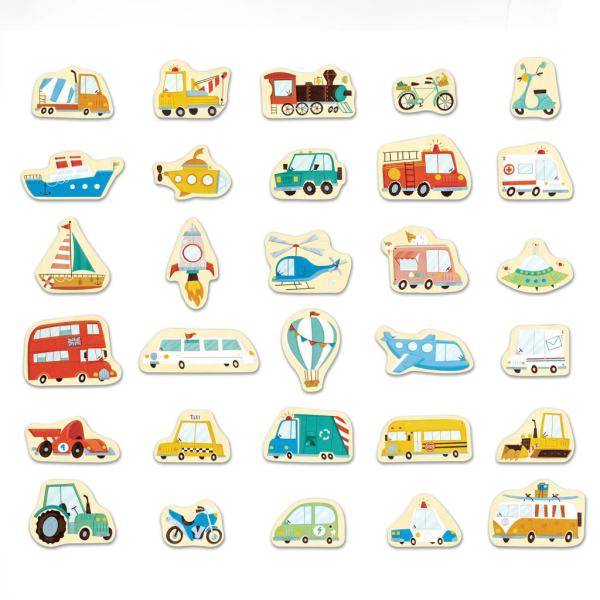 Hape Игровой набор магнитных фигурок "Транспорт", 30 предметов