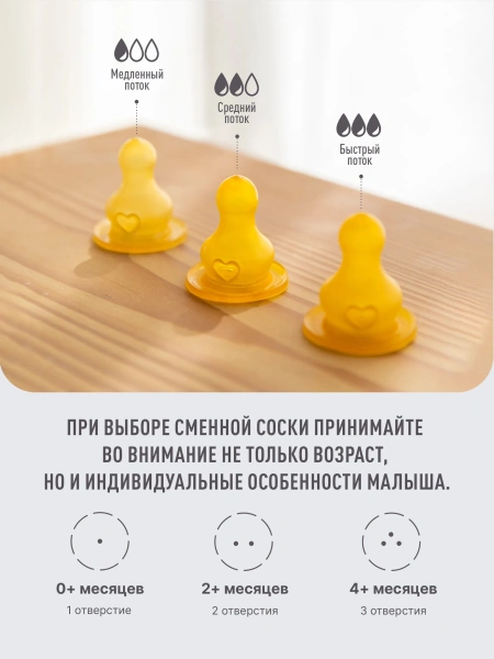 Bibs Латексные соски для бутылочки медленный поток 2 шт.