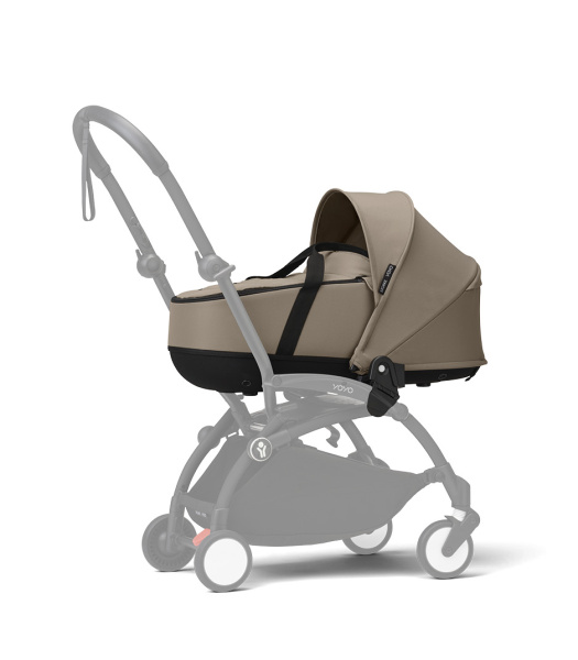 Stokke YOYO³ коляска универсальная 2 в 1 с каркасной люлькой Bassinet Black/Taupe