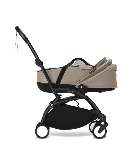 Stokke YOYO³ коляска универсальная 2 в 1 с каркасной люлькой Bassinet Black/Taupe