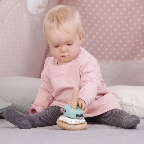 Hape Серия Пастель Детская развивающая игрушка пирамидка