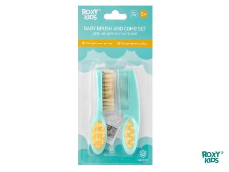 Roxy Kids Расческа и щеточка с натуральной щетиной