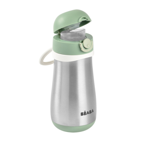 Beaba Поильник термос GOURDE INOX + ANSE 350ML (Beaba Поильник термос GOURDE INOX + ANSE 350ML -  SAGE GREEN)