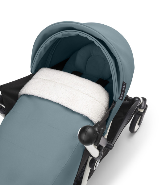 Stokke YOYO³ коляска универсальная 2 в 1 с мягкой люлькой Newborn Pack White/Aqua
