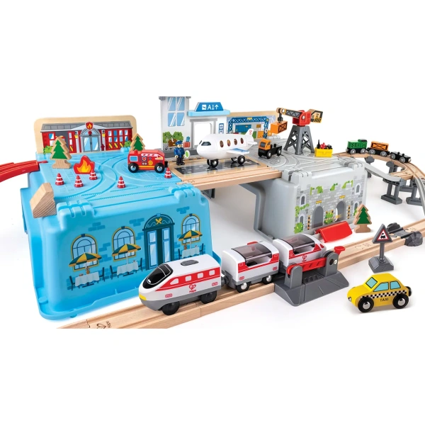 Hape Игровой набор "Железная дорога", Мега Метрополис
