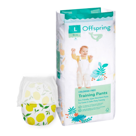 Offspring трусики-подгузники, L 9-14 кг. 36 шт. - Лимоны