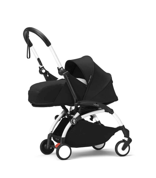 Stokke YOYO³ коляска 2 в 1 с мягкой люлькой Newborn Pack белое шасси