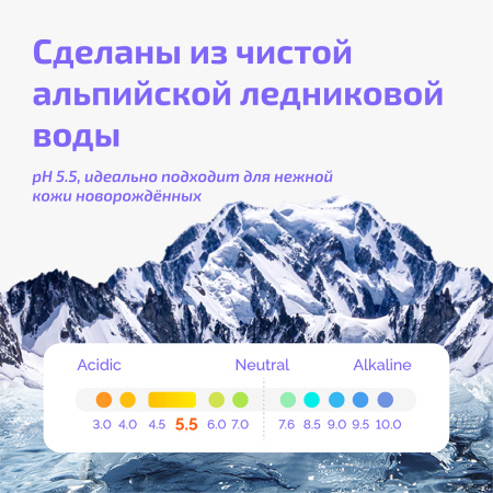Hoppi Влажные салфетки Glacier Wipes 80 шт