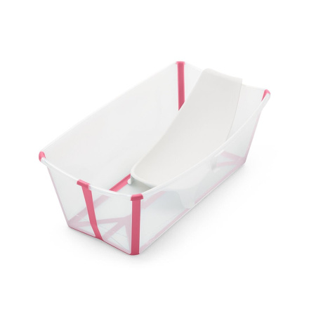 Stokke Складная ванночка + поддержка Flexi Bath Bundle - Transparent Pink