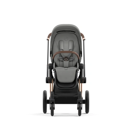 Cybex Детская коляска Priam IV Rosegold 2-в-1 Mirage Grey + спальный блок Lux Carry Cot