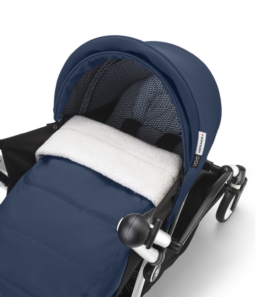 Stokke YOYO³ коляска универсальная 2 в 1 с мягкой люлькой Newborn Pack White/Air France Blue