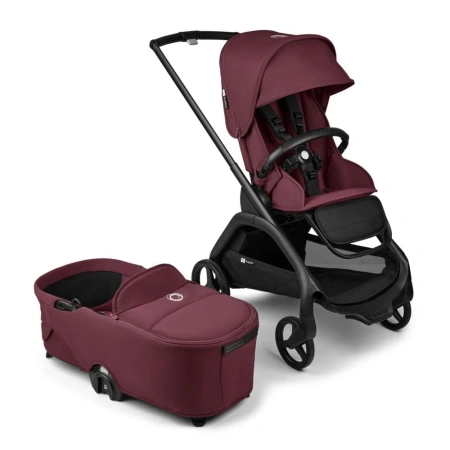 Bugaboo Коляска универсальная 2в1 Dragonfly BLACK/DARK CHERRY-DARK CHERRY