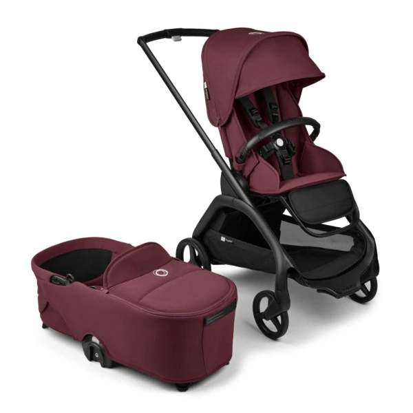 Bugaboo Коляска универсальная 2в1 Dragonfly BLACK/DARK CHERRY-DARK CHERRY