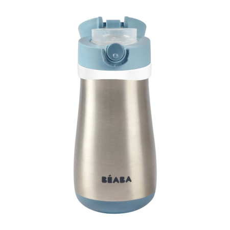 Beaba Поильник термос GOURDE INOX + ANSE 350ML - WINDY BLUE