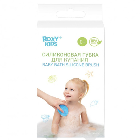 Roxy Kids Силиконовая антибактериальная губка для купания