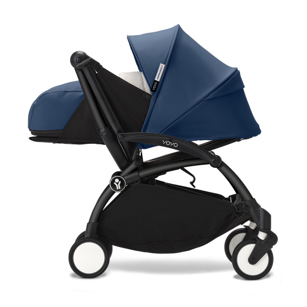 Stokke YOYO3 коляска универсальная 2в1 с мягкой люлькой Black/Air France