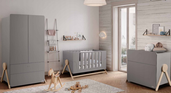 Micuna Кроватка COT 120*60 SWING (Micuna Кроватка COT 120*60 SWING -  DARK GREY/WATERWOOD)