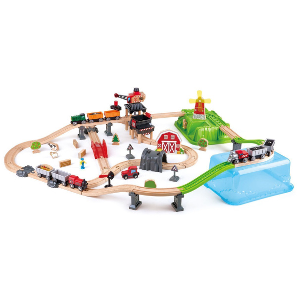 Hape Игровой набор Железная дорога, сельский поезд