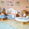 Hape Игровой набор Мини-дом: Веселая семья тигров Майло и Мелоди, 11 предметов