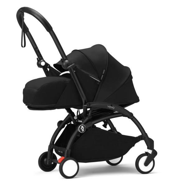Stokke YOYO3 коляска универсальная 2в1 с мягкой люлькой Black/Black