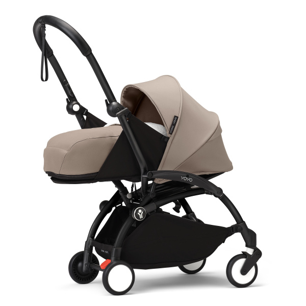 Stokke YOYO3 коляска универсальная 2в1 с мягкой люлькой Black/Taupe