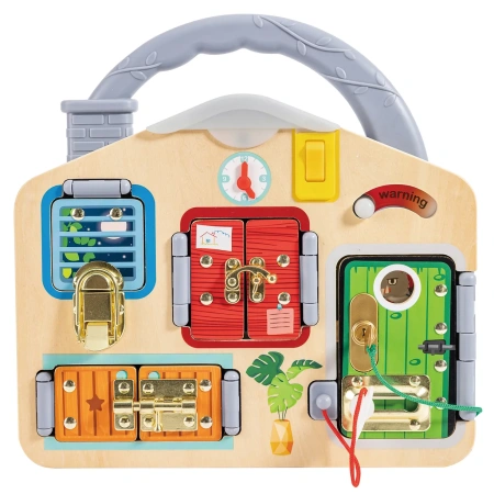 Hape Игрушка развивающая Бизиборд "Тайные комнаты"