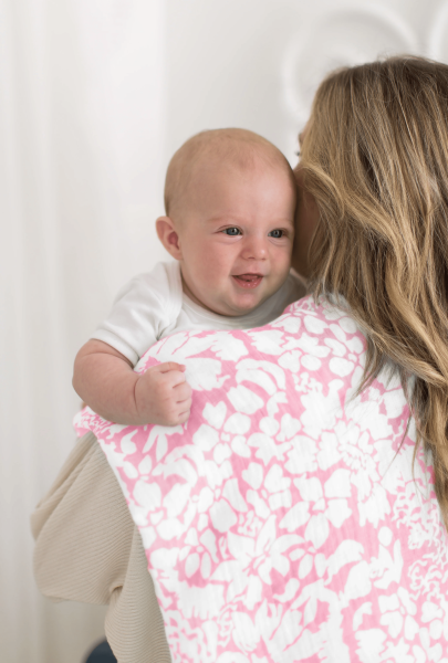 SwaddleDesigns Набор пеленок SwaddleDuo - Mama & Baby Chickies + Chevron, Pink
