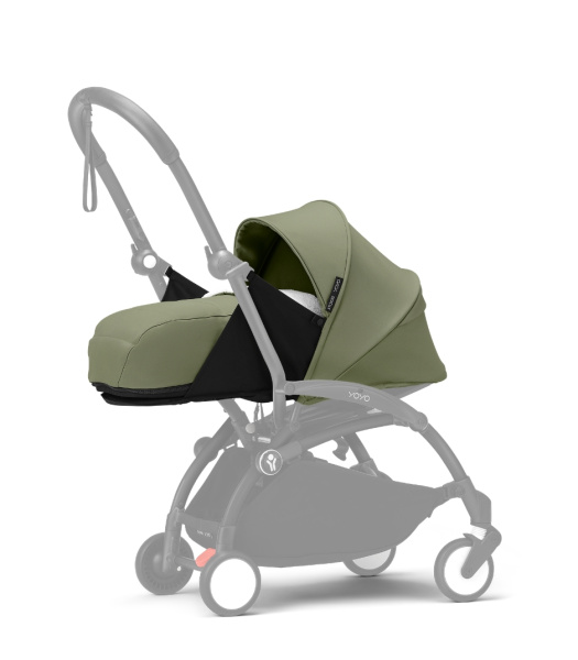 Stokke YOYO³ коляска универсальная 2 в 1 с мягкой люлькой Newborn Pack White/Olive