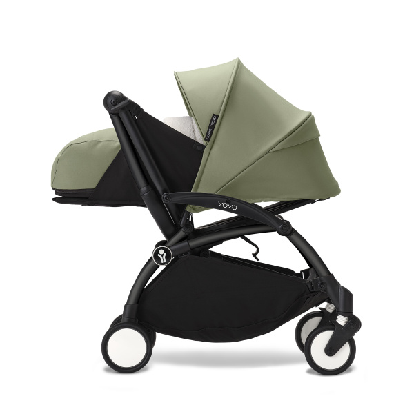 Stokke YOYO3 коляска универсальная 2в1 с мягкой люлькой Black/Olive