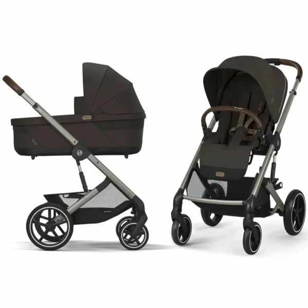 Cybex Детская коляска Balios S Lux TPE 2-в-1 c дождевиками Chocolate Brown
