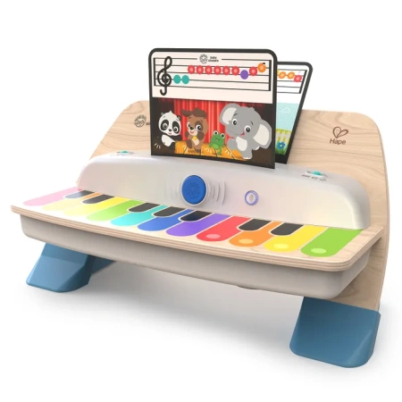 Hape Музыкальная игрушка для малышей Пианино, 11 клавиш, сенсорное, бежевое
