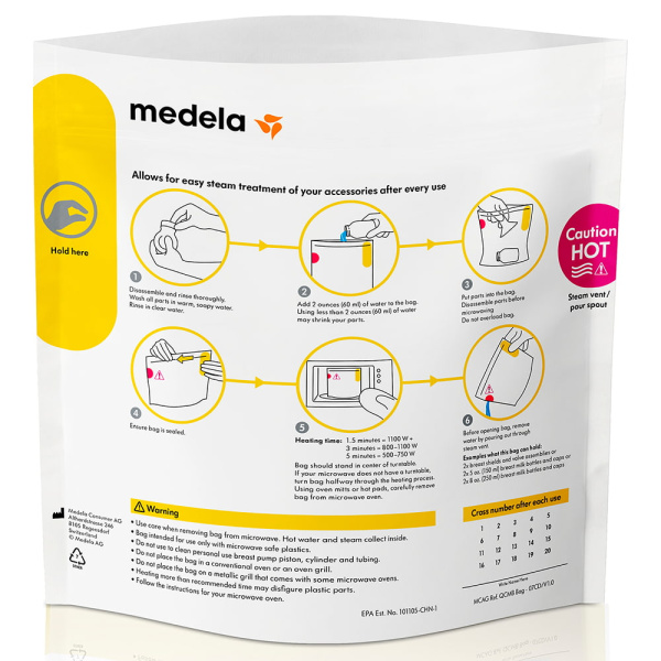 Medela Пакеты для стерилизации в микроволновой печи