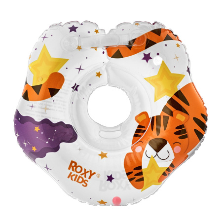 Roxy Kids Надувной круг на шею для купания малышей 0+ - Tiger Star