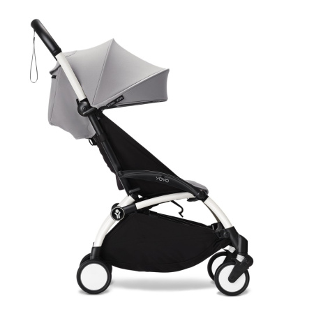 Stokke YOYO3 White Stone белая рама и серый прогулочный блок