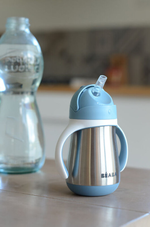 Beaba Поильник термос TASSE PAILLE INOX 250 ML.