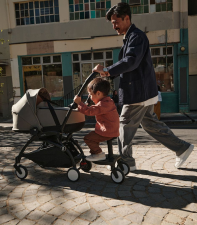 Stokke YOYO3 коляска универсальная 2в1 с каркасной люлькой bassinet Black/Toffee