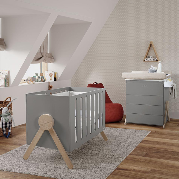 Micuna Кроватка COT 120*60 SWING (Micuna Кроватка COT 120*60 SWING -  DARK GREY/WATERWOOD)