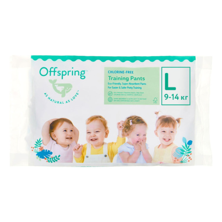 Offspring подгузники, Travel pack L 9-13 кг. 3 шт. 3 расцветки