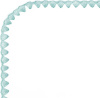 SwaddleDesigns Фланелевая пеленка для новорожденного - White with SeaCrystal Pastel Trim