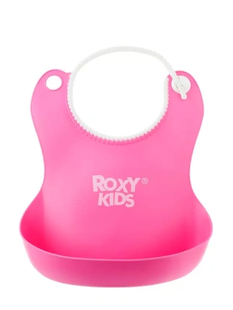 Roxy Kids Нагрудник для кормления с кармашком - Розовый